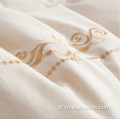 Conjunto de cama bordado de marca de luxo edredom
